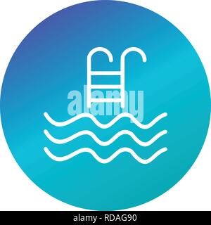Pool Zeichen Symbol Vektor Illustration für den privaten und gewerblichen Gebrauch... Reinigen Sie trendige Symbol... Stock Vektor