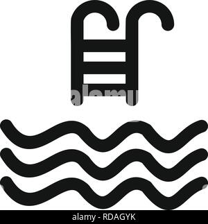 Pool Zeichen Symbol Vektor Illustration für den privaten und gewerblichen Gebrauch... Reinigen Sie trendige Symbol... Stock Vektor
