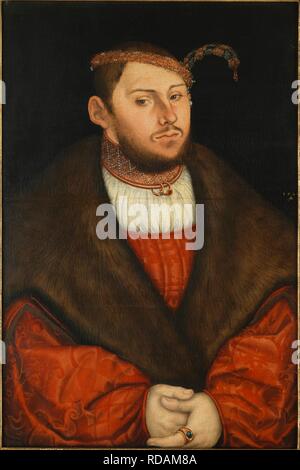 Johannes Friedrich I., Kurfürst von Sachsen (1503-1554). Museum: Klassik Stiftung Weimar. Autor: Cranach, Lucas, der Ältere. Stockfoto