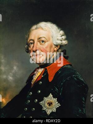 Porträt von Friedrich II. von Preußen (1712-1786). Museum: den Staatlichen Museen zu Berlin. Autor: Lisiewski, Christian Friedrich Reinhold. Stockfoto