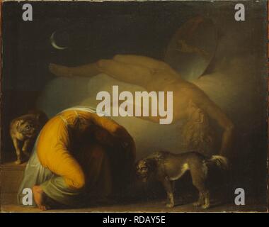 Der Geist der Culmin scheint zu seiner Mutter. Von den Songs von Ossian. Museum: Nationalmuseum Stockholm. Autor: Abildgaard, Nicolai ABRAHAM. Stockfoto