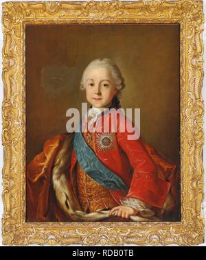 Portrait von Großfürst Pavel Petrowitsch (1754-1801). Museum: private Sammlung. Autor: ROTARI, Pietro Antonio. Stockfoto