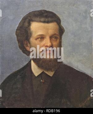 Porträt von Karl Marx (1818-1883). Museum: private Sammlung. Autor: FERDINAND WACHSMUTH. Stockfoto