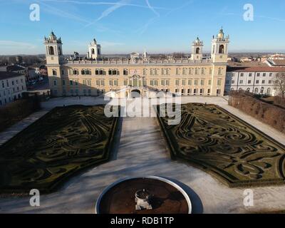 Colorno, Parma/Italien Luftbild der Reggia von Colorno Stockfoto