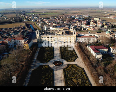 Colorno, Parma/Italien Luftbild der Reggia von Colorno Stockfoto