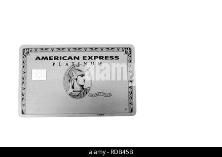 Platin silber American Express Karte Stockfoto