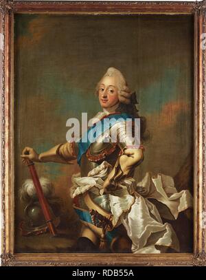 Portrait von Frederik V. von Dänemark (1723-1766). Museum: private Sammlung. Autor: Pilo, Carl Gustaf. Stockfoto