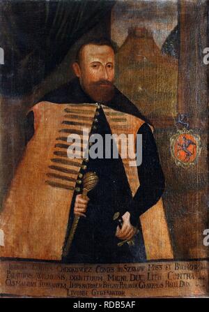 Porträt von Jan Karol Chodkiewicz (1560-1621). Museum: Staatliche Kunsthalle, Lemberg. Autor: anonym. Stockfoto