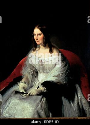 Portrait von Sarah Louise Strachan (1818-1881), principessa di Sant'Antimo. Museum: Museo Nazionale di San Martino, Napoli. Autor: HAYEZ FRANCESCO. Stockfoto