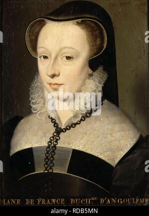 Diane de France, Herzogin von Angoulême (1538-1619). Museum: Musée du Louvre, Paris. Autor: Clouet, François. Stockfoto