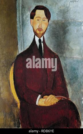 Portrait von Leopold Zborowski (1889-1932). Museum: Museu de Arte de São Paulo. Autor: Modigliani, Amedeo. Stockfoto