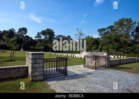 Taiping, Malaysia - 22 Jun, 2018: Die taiping War Cemetery, Taiping, Malaysia - Der Friedhof wurde geschaffen, um die Gräber von WWII Battlefield in Ma zu erhalten Stockfoto