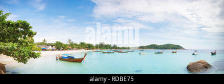 Panorama der asiatischen Paradise Beach in Thailand Stockfoto