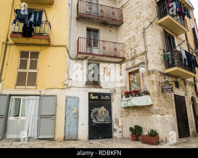 Eigenschaften in der Altstadt von Bari, Apulien, Italien Stockfoto