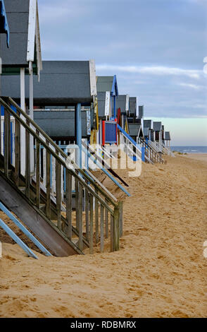 Strandhütten, Wells-next-the-Sea, Norfolk, England Stockfoto