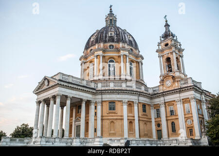 Basilika Superga in Turin, Italien. Stockfoto