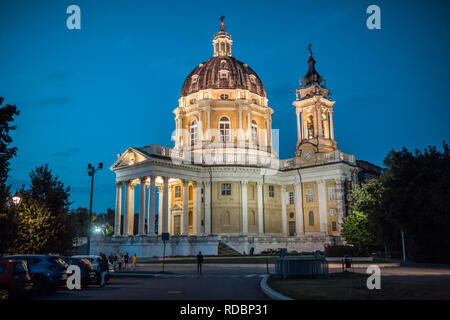 Basilika Superga in Turin, Italien. Stockfoto