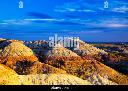 Erodieren Texturen der Badlands National Park South Dakota, Buffalo Gap Grasland Stockfoto