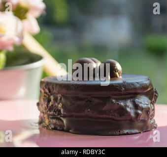 Mini Schokolade Kuchen-Torte Stockfoto