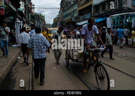 Das tägliche Leben Transport in Kolkata Stockfoto