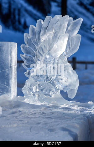 Der Lake Louise Ice Magic Festival in Banff National Park, Alberta, Kanada Stockfoto