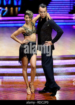 Graeme Swann und Karen Clifton posieren für die Fotografen bei einem Fotoshooting vor der Eröffnung der Nacht der streng Come Dancing Tour 2019 an der Arena Birmingham, Birmingham. Bild Datum: Donnerstag, 17. Januar 2019. Photo Credit: Aaron Chown/PA-Kabel Stockfoto