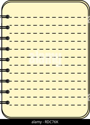 Leere Spirale Notepad Notebook auf grauem Hintergrund Stock Vektor