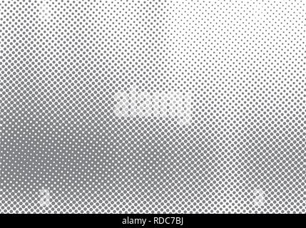 Abstrakte halftone motion Effekt mit Fading dot Gradation schwarzen und weißen Hintergrund und Textur. Vector Illustration Stock Vektor