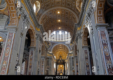 St. Peter Basilika, der Basilika von St. Peter im Vatikan, Vatikan, Rom, Italien Stockfoto