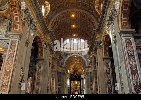 St. Peter Basilika, der Basilika von St. Peter im Vatikan, Vatikan, Rom, Italien Stockfoto