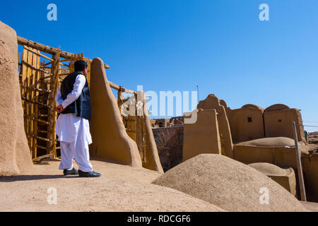 Nashtifan Windmühlen, Khaf, Iran. Die Ältesten operativen Windmühlen in der Welt. Stockfoto