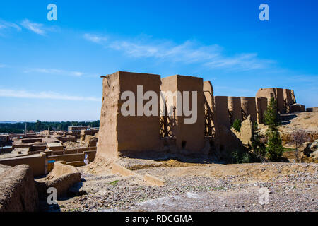 Nashtifan Windmühlen, Khaf, Iran. Die Ältesten operativen Windmühlen in der Welt. Stockfoto