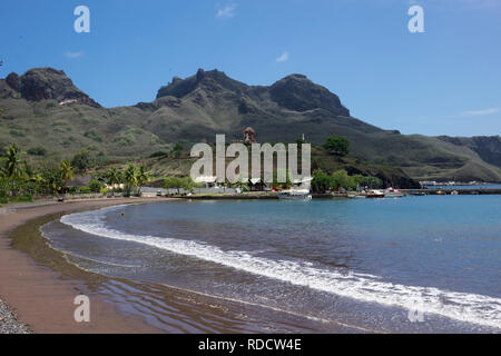 Französisch Polynesien, Marquesas Inseln, Nuku Hiva, Taiohae Strand Stockfoto