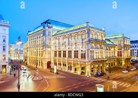 Wiener Staatsoper Die Wiener Staatsoper, Wien, Österreich. Stockfoto