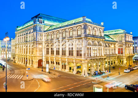 Wiener Staatsoper Die Wiener Staatsoper, Wien, Österreich. Stockfoto