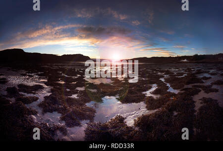 Sonne über Loch Kirkaig - Inverkirkaig Stockfoto