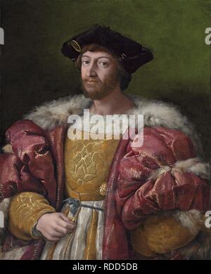 Portrait von Lorenzo II. de' Medici, Herzog von Urbino (1492-1519). Museum: private Sammlung. Autor: Raphael (Raffaello Sanzio da Urbino). Stockfoto