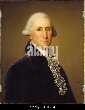 Porträt von George Washington (1732-1799). Museum: Nationalmuseum Stockholm. Autor: Wertmüller, Adolf Ulrik. Stockfoto