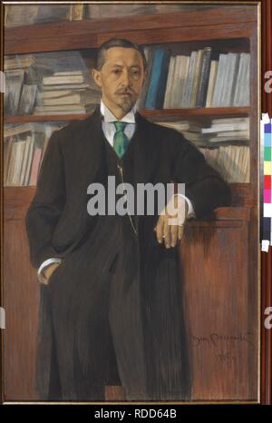 Porträt des Autors Iwan Alexejewitsch Bunin (1870-1953). Museum: Staatliche Zentrale Literarische Museum, Moskau. Autor: Rosinsky, Vladimir Illidorovich. Stockfoto