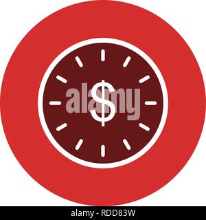 Zeit ist Geld Vektor Icon Zeichen Symbol Vektor Illustration für den privaten und gewerblichen Gebrauch... Reinigen Sie trendige Symbol... Stock Vektor