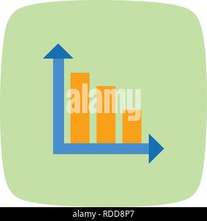 Balkendiagramm Vektor Icon Zeichen Symbol Vektor Illustration für den privaten und gewerblichen Gebrauch... Reinigen Sie trendige Symbol... Stock Vektor