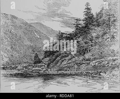 . Wald Flora von Japan. Hinweise zu den Wald Flora von Japan. Bäume; die Wälder und die Forstwirtschaft; Botanik. Platte II. HEMLOCK WALD VON SEE YUMOTO.. Bitte beachten Sie, dass diese Bilder sind von der gescannten Seite Bilder, die digital für die Lesbarkeit verbessert haben mögen - Färbung und Aussehen dieser Abbildungen können nicht perfekt dem Original ähneln. extrahiert. Sargent, Charles Sprague, 1841-1927. Boston, Houghton Mifflin, Stockfoto