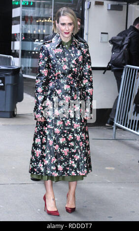 NEW YORK, NY - 17. Januar: Sarah Paulson bei Good Morning America ihren neuen Film zu fördern, Glas am 17. Januar 2019 in New York City. Credit: RW/MediaPunch Stockfoto