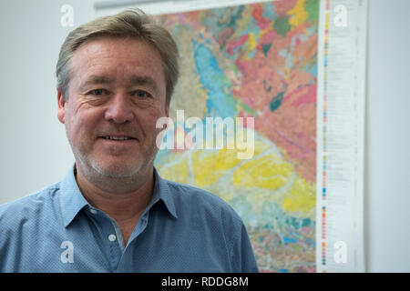 15 Januar 2019, Bayern, München: Hans Konetschny Leiter der Lawinenwarnung Zentrum an der Bayerischen Lawinenwarndienst Center. (Dpa KORR. vom 18.01.2018) Foto: Peter Kneffel/dpa Stockfoto