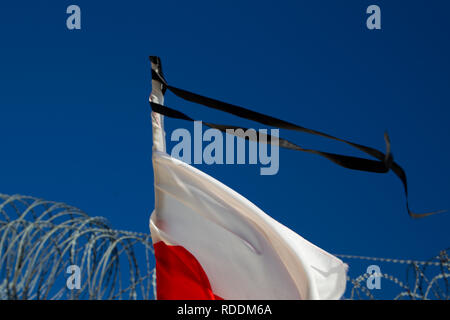 Danzig, Polen vom 18. Januar 2019. Gefängnis Gdansk-Przerobka Ort, wo Täter des Angriffs auf die Bürgermeister von Danzig Piotr Ottar Stefan W. Credit: Slawomir Kowalewski/Alamy Leben Nachrichten befindet. Stockfoto