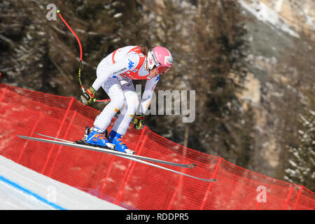 Cortina d'Ampezzo, Italien. 18. Januar 2019, Cortina d'Ampezzo, Italien; FIS Ski World Cup Damen bergab; Nadia Fanchini (ITA) in Aktion: Aktion Plus Sport Bilder/Alamy leben Nachrichten Stockfoto