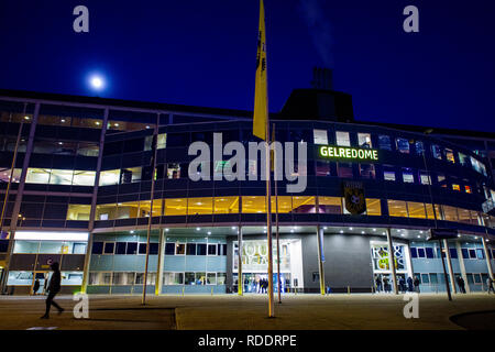 Arnheim, 08-07-2019, GelreDome, Saison 2018 / 2019, Eredivisie, Frontansicht Stadion GelreDome vor dem Spiel Vitesse - Excelsior Stockfoto