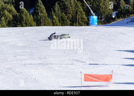 Grandvalira, Andorra: 2019 Januar 15: Skistation Grandvalira von Canillo, Andorra. Stockfoto