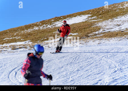 Grandvalira, Andorra: 2019 Januar 15: Skistation Grandvalira von Canillo, Andorra. Stockfoto