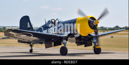 Goodyear Corsair FG 1 D Der Fighter Collection in Duxford Rollens Stockfoto